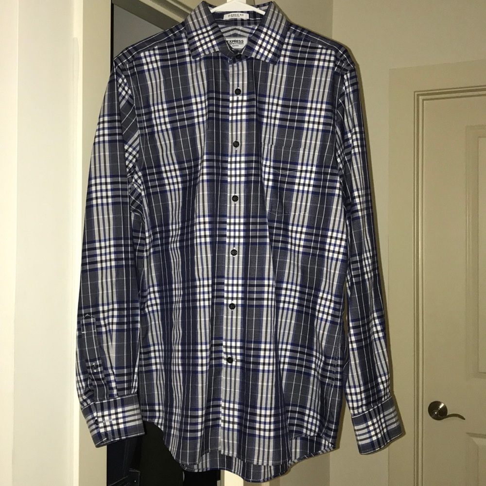 Express Plaid Button Down Shirt